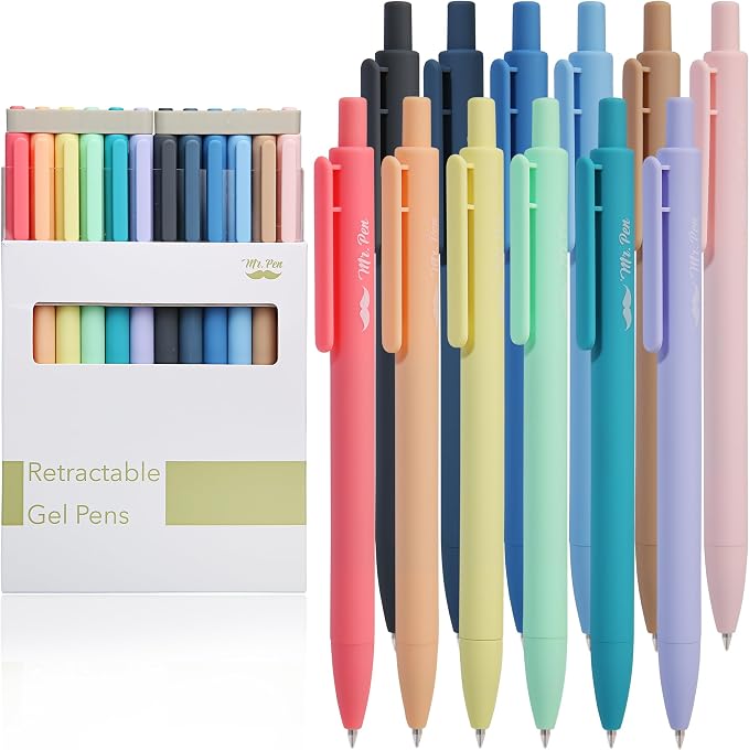 Mr. Pen- Retractable Gel Pens, 12 Pack, Pastel Barrels | Fine Point 0.7mm - Image 7