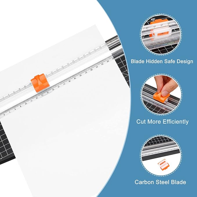 PATIKIL Paper Cutter A3 Stack Portable Paper Trimmer, 10-Sheet Capacity - Image 3