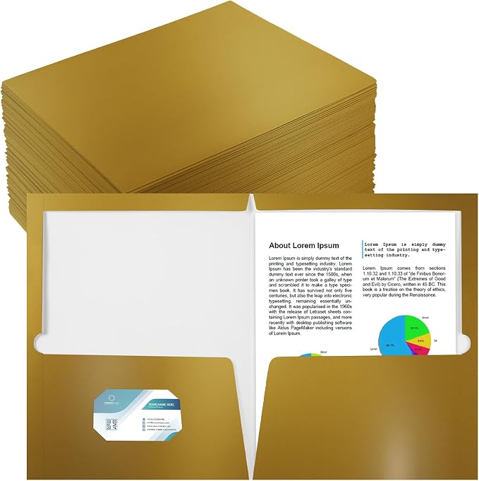 Yeaqee 100 Pack Folders Bulk by Yeaqee