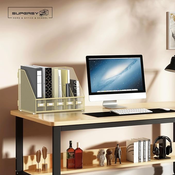 SUPEASY Desk Organizers Metal Desk Magazine File Holder - Image 7