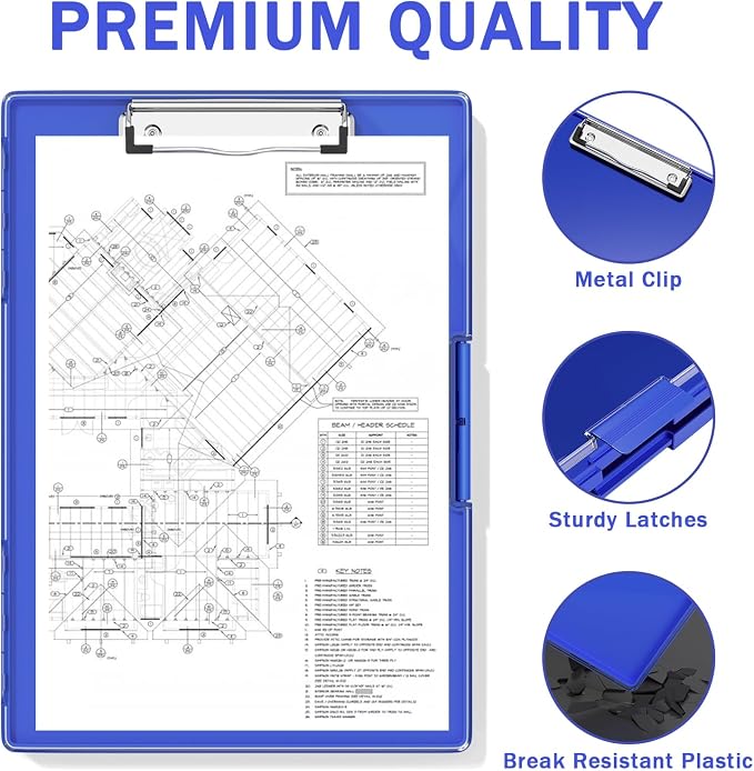 Rimilak Plastic Clipboard with Storage, Side Opening with 2 Compartment - Image 4