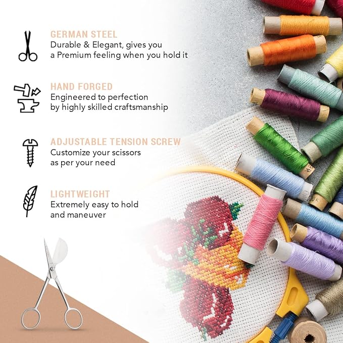 Ontaki Dual Bent Machine Embroidery Scissors - Image 4