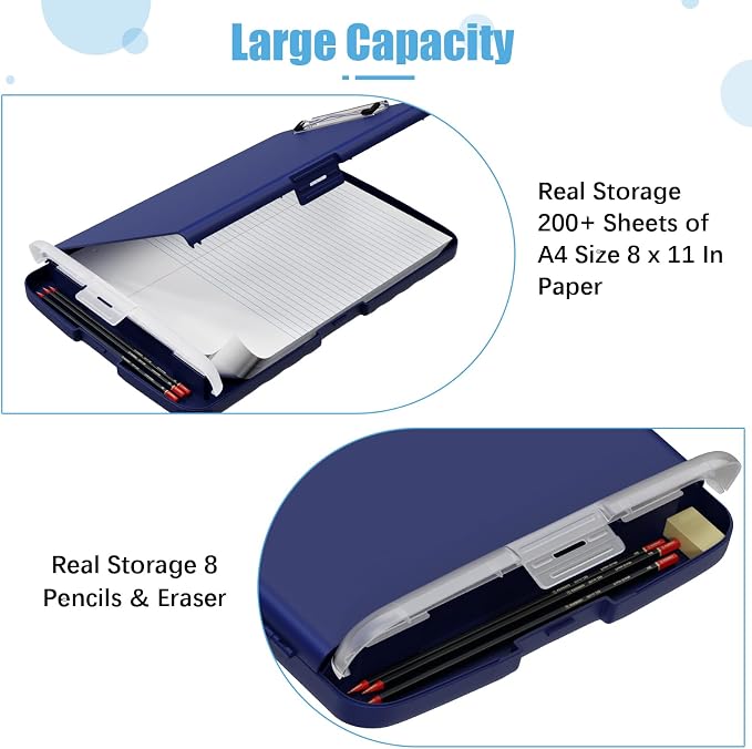 Hongri Clipboard with Storage with Pen Holder, Folder Nursing Clip Board 8.5 x - Image 3