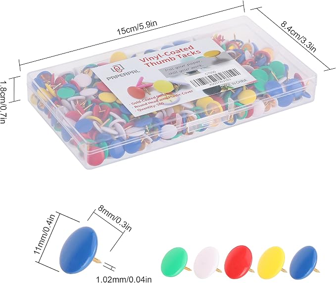 PAPERPAL 500 Vinyl-Coated Thumbtacks - Image 2