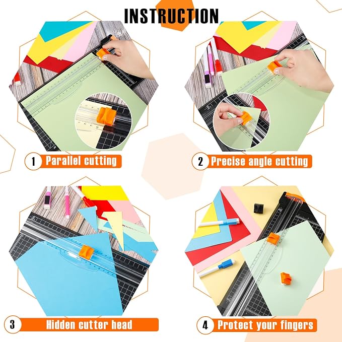 Mudder 10 Pieces Paper Cutter Replacement Blade Cutting Replacement Blades - Image 3