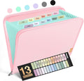 Sooez 13 Pocket Accordion File Organizer, Zipper Expanding File Folder Organizer by Sooez