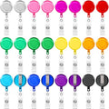 Harloon 150 Pcs Retractable Badge Reel Teacher Clips Holder Mixed Solid Color by Muasung
