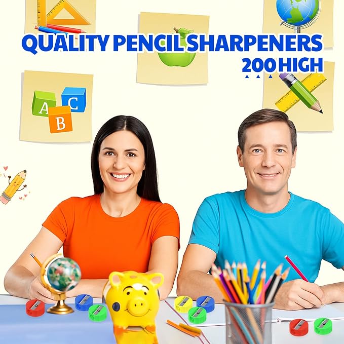 Fainne 1600 Pcs Pencil Sharpeners Bulk, Mini Manual Pencil Sharpeners Handheld - Image 3