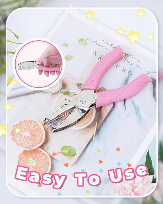 UCEC Star Shape Single Paper Hole Punch, Star-Shape Handheld Hole Paper Puncher - Image 4