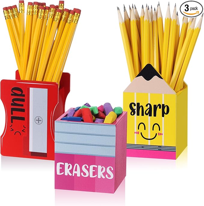 Gilprop 3 Pcs Back to School Sharp and Dull Pencil Holder by Gilprop