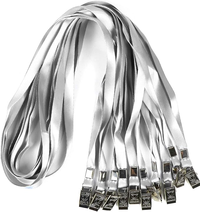 Ollain Lanyards for Id Badges Nylon Neck Flat Cruise Lanyard Bulldog Clips by Ollain