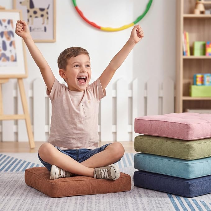 Juexica 8 Pcs Floor Cushions for Kids Floor Pillows Flexible Seating Cushions - Image 4