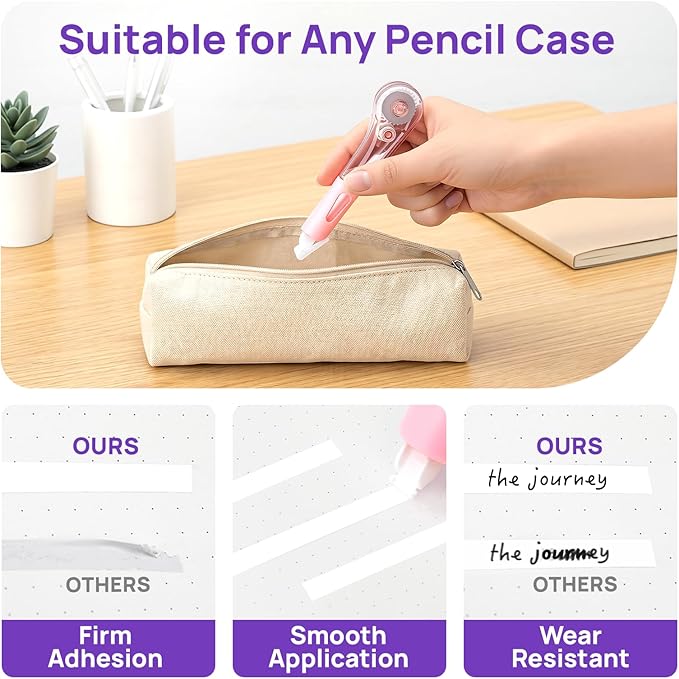19.69ft Correction Tape Pens, Dry Instantly Correction Tape, Smooth Application - Image 4