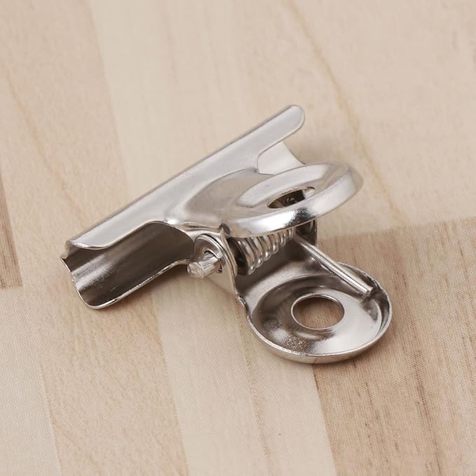 10 Pack 22mm Metal Binder Clips, Small Stainless Steel Bulldog Clamps - Image 7
