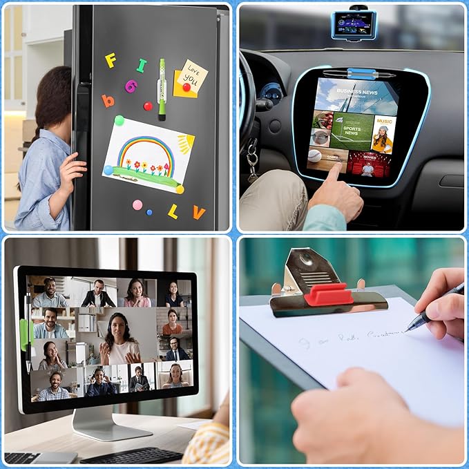 BOBOKA 20Pcs Pencil Holder for Desk, Adhesive Pen Holder for Classroom - Image 4