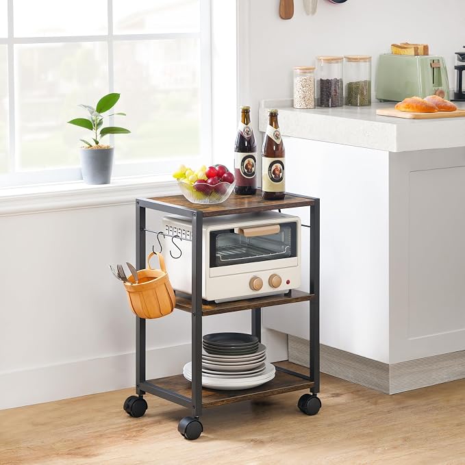 MAHANCRIS Printer Stand, 3-Tier Under Desk Rolling Cart - Image 5