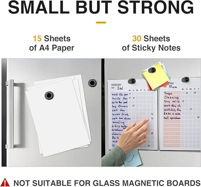 MIKEDE Whiteboard Magnets, Kitchen and Map Magnet - Image 2