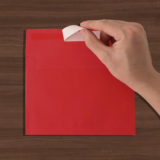 Red Envelopes 5x7 Inch, 50 Pack, Self Seal A7 Envelopes - Image 4