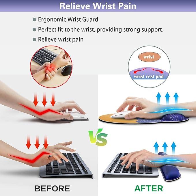 Ergonomic Keyboard Wrist Rest, Mouse Pad - Image 5