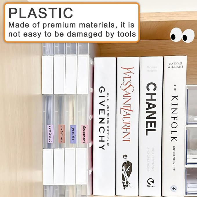 LonlyEagle 6 Pcs Clear A4 File Portable Project Case, Plastic Storage Box - Image 4