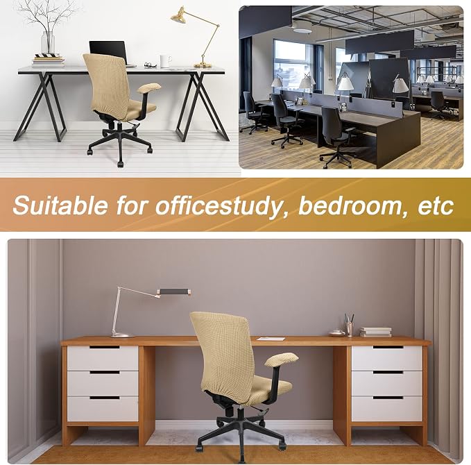 Tallew 4 Pcs Office Chair Covers Set Computer Universal Protective Stretchable - Image 6
