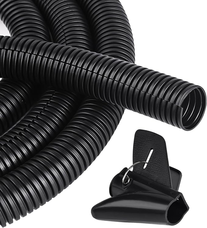 10ft - 3/4 inch Flame Retardant Split Wire Loom Tubing - Flexible Wire Covers by CrocSee