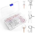 240Pcs Clear Thumb Tacks, 5 Style Thumbtacks, Bulletin Boards by GOOLADA