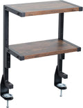 VIVO Vintage Brown Clamp-on 13 inch 2-Tier Desk Shelf, STAND-SHELF2C-N | Above by Unknown