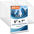EHWINE 16 Pack Acrylic Sign Holders 5x7 Double-Sided Tabletop Display Stands by EHWINE