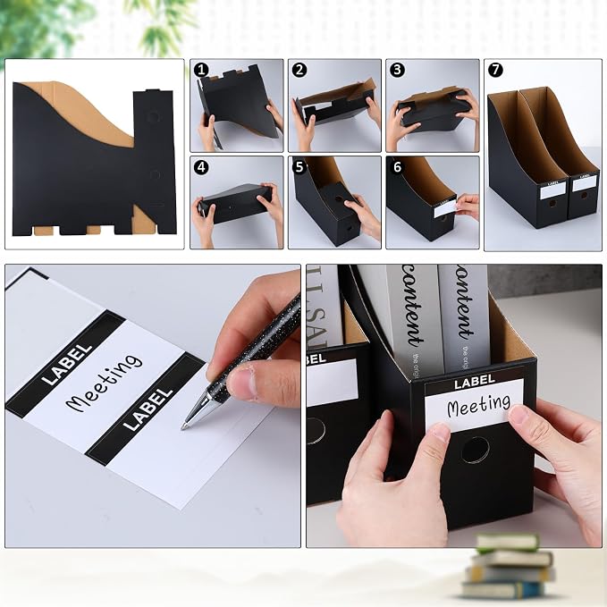 Geyee 50 Pcs Cardboard Magazine Holder Magazine File Holder Magazine Storage - Image 3