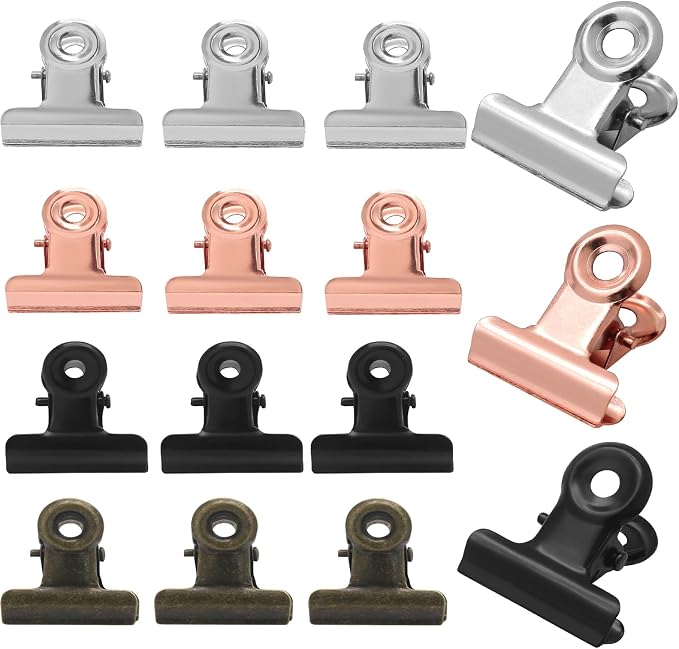 40 Pack Small Bulldog Clips 0.78 Inch Metal Hinge Clips Hinge Binder Clips - Image 7
