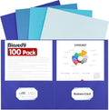 Folders with Pockets, 100 Pack Letter Size Durable Thick Paper 2 Pocket Folders by Unknown