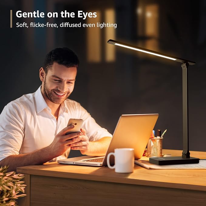 Lepro LED Desk Lamp for Home Office, 9.5W 750LM Metal Touch Control Desk Light - Image 3