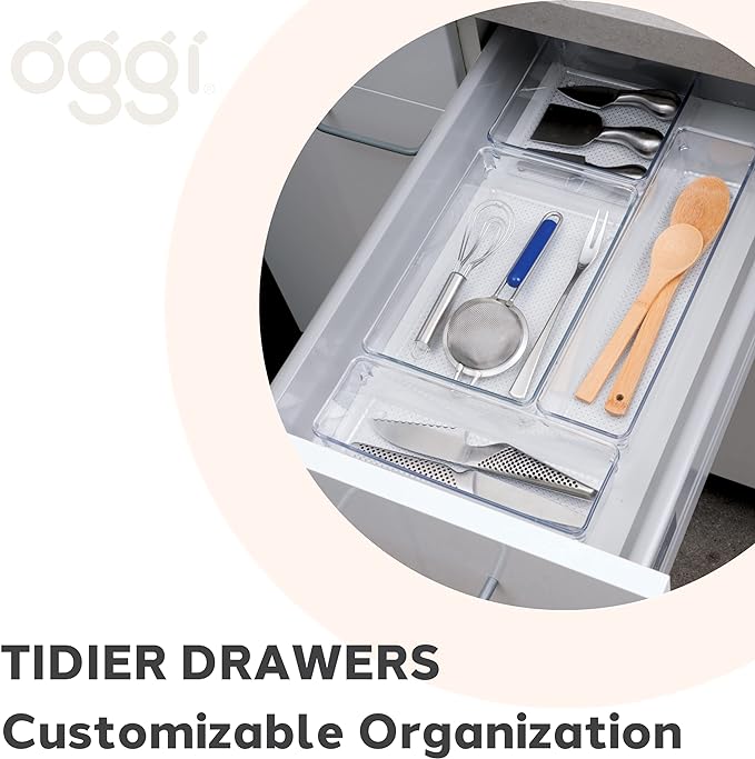 Oggi Set of 5 Clear Drawer Organizers - Image 6