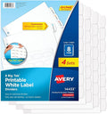 Avery Big Tab Printable White Label Dividers by Avery