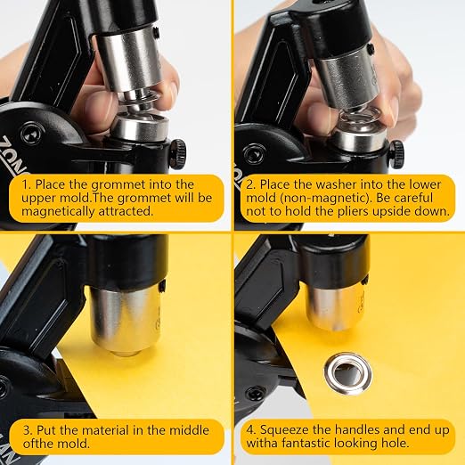 zonglan Heavy Duty Grommet Tool Kit of 1/2" 5/16" and 3/8" - Image 5