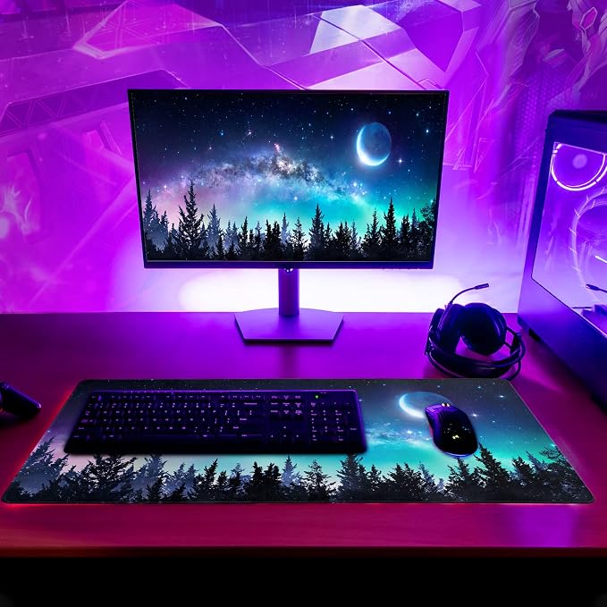 Extended Gaming Mouse Pad, XL Large Keyboard Mouse Mat Desk Pad, Stitched Edges - Image 6