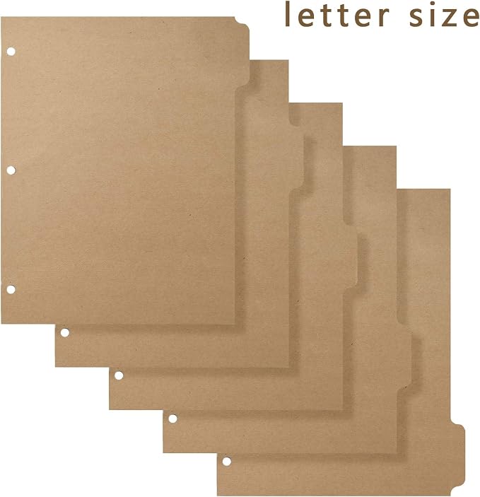3 Ring Binder Dividers with 5-Tabs - Image 2