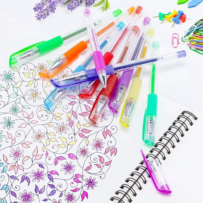 TANMIT 36 Colors Gel Pens Set for Adult Coloring Books, Colored Gel Marker - Image 5
