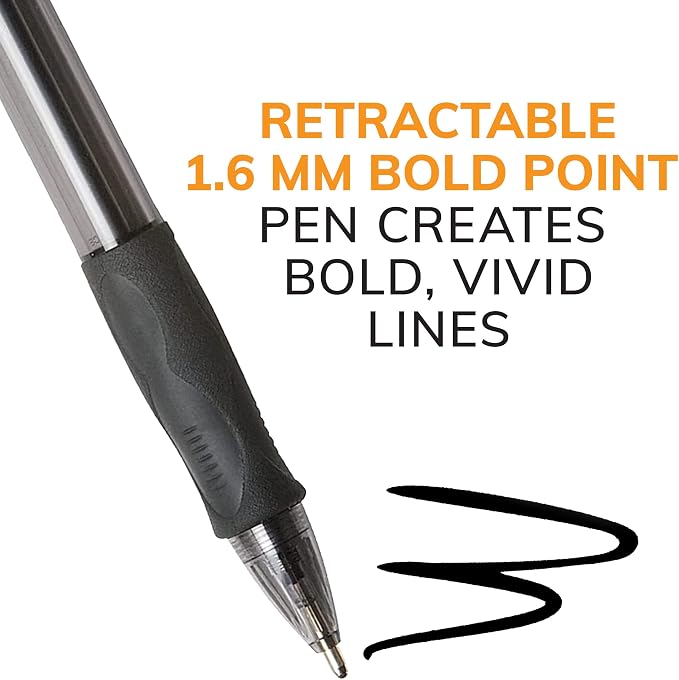 BIC Glide Bold Black Ballpoint Pens, Bold Point, School Supplies - Image 5