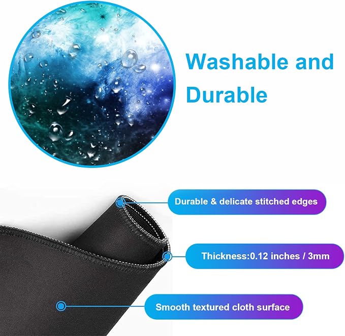 Large Extended Nebula Starry Sky Mouse Pad, Laptop and Home Office Desk Pad | - Image 6