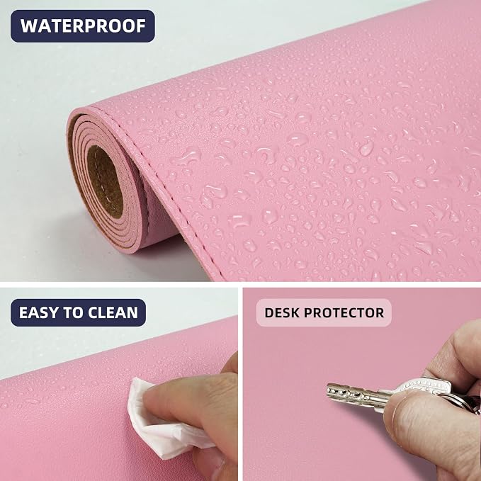 AFIING Leather Desk Pad Protector, Large Desk Mat - Image 4