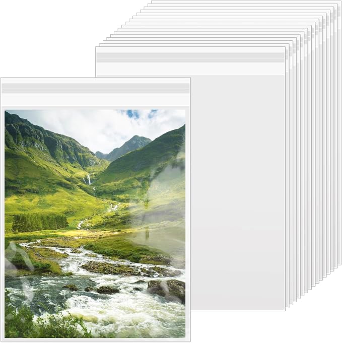 VOKOY 200 Pack 8.5 x 11 Inch Crystal Clear Sleeves Storage Bags, Letter Size by VOKOY