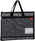 Pendancy Mesh Zipper Pouch A4 Size, Large Double Pocket Lightweight Nylon by Pendancy