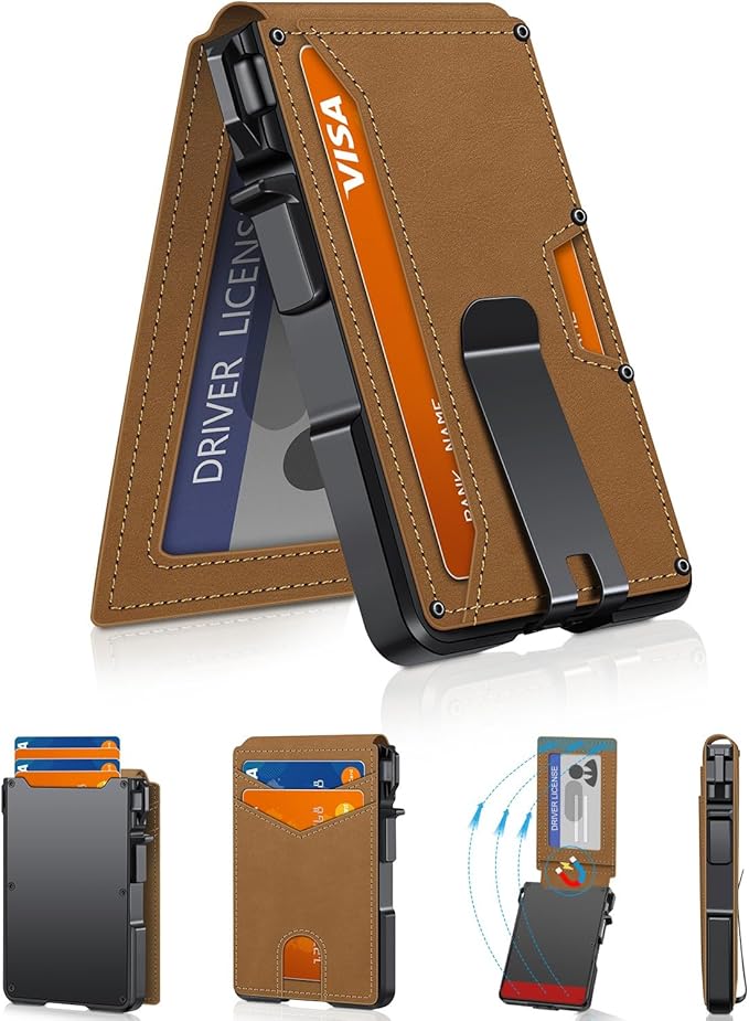 ZALVEX Wallet for Men, Mens Minimalist Wallet 9-13 Cards, Slim Compact Wallet by ZALVEX