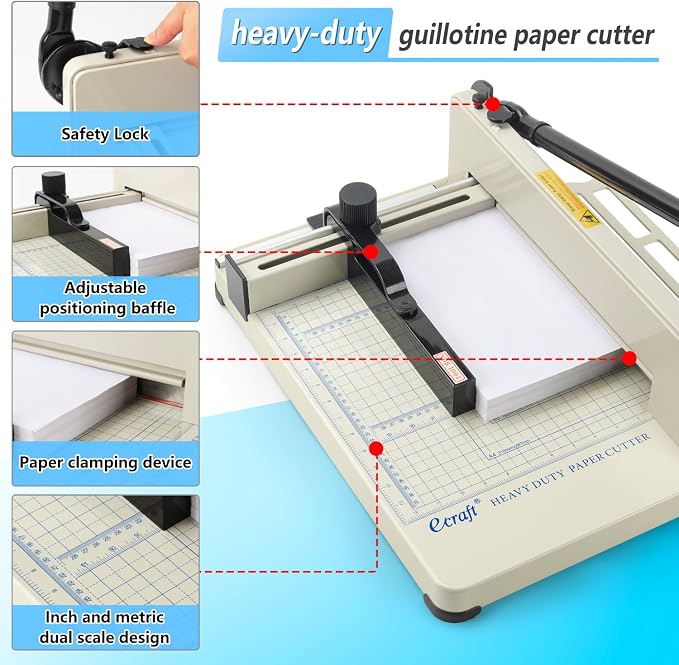 Ecraft Heavy Duty 12" Guillotine Paper Cutter - Image 4