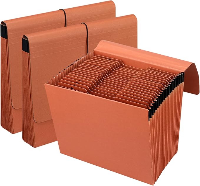 3 Packs Heavy Duty Expanding File Folder Organizer, 21 Pockets Accordion File by Unknown