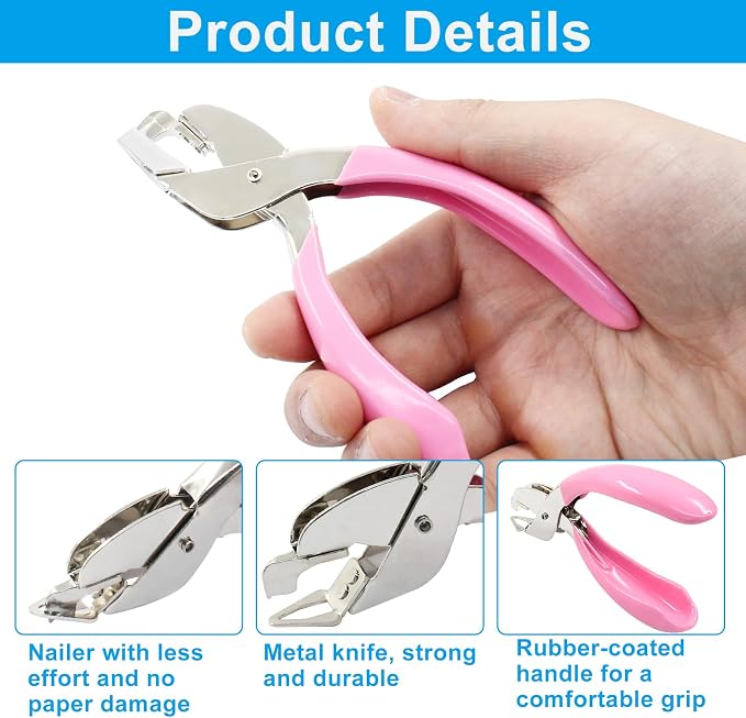 2Pcs Handheld Staple Removers Staple Removal Tool Heavy Duty Staple Remover - Image 2