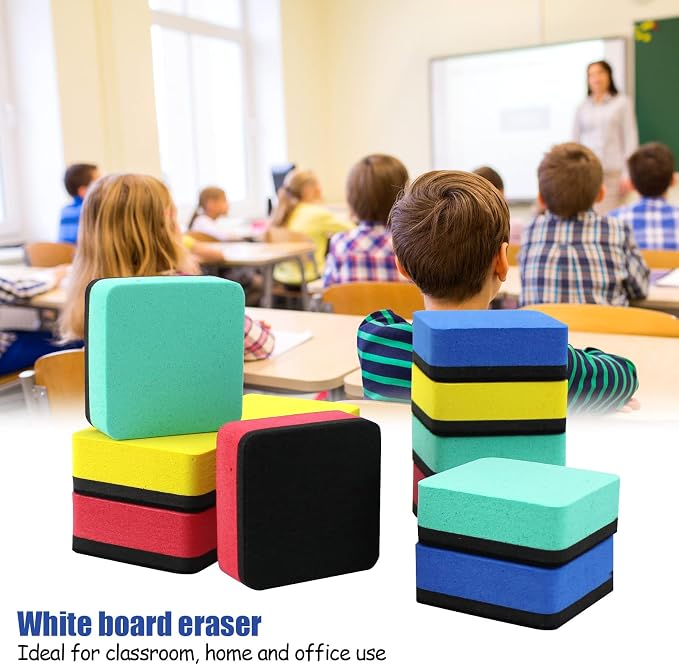 Dry Erase Eraser, 24 Pack Magnetic Whiteboard Erasers, Small Dry Erase Board - Image 2