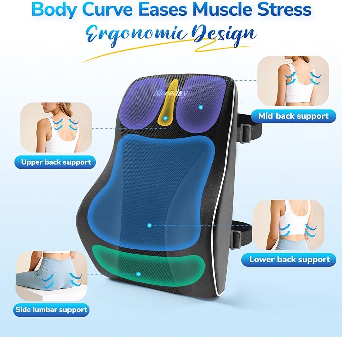 Niceeday Lumbar Support Pillow for Office Chair Car Back Support Pillow - Image 5